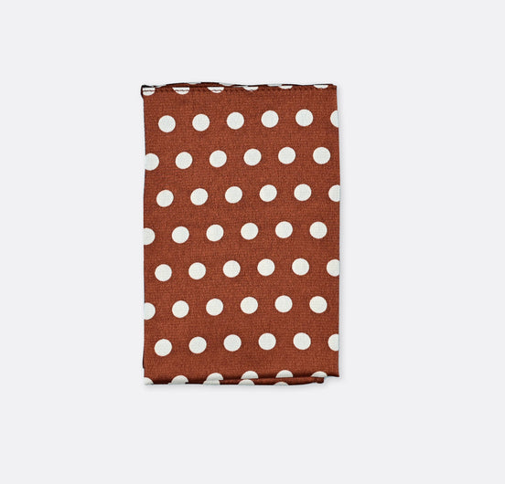 Copper Base Polka - Silk Pocket Square by Monzoro – view 2