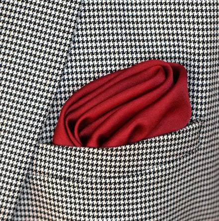 Bordeaux Wine Solid - Silk Pocket Square by Monzoro – view 3