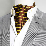 Yellow Cane Hazel Silk Ascot by Monzoro – view 4