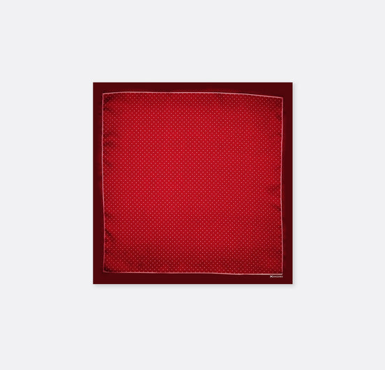 Merlot Mini Polka Dot - Silk Pocket Square by Monzoro