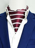 Creamy Rosewood Stripes - Silk Ascot by Monzoro