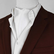 Pearl White Paradigm Silk Ascot by Monzoro – view 6