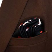 Black Dalmatian Silk Pocket Square by Monzoro – view 6