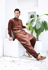 Tabeer - Stitched Chocolate Brown
