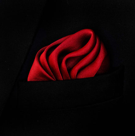 Bordeaux Wine Solid - Silk Pocket Square by Monzoro – view 6
