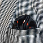 Black Dalmatian Silk Pocket Square by Monzoro – view 7