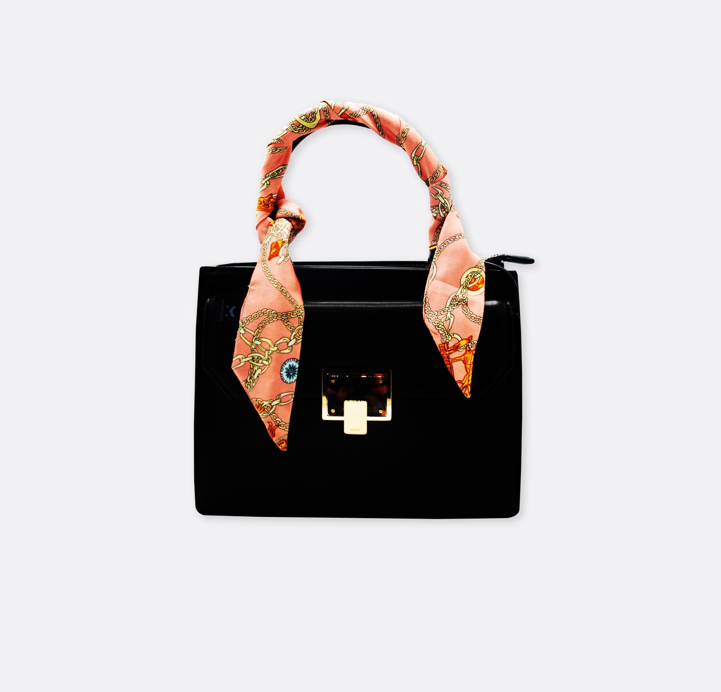 Curb and Link Chain Art - Silk Twilly Scarf