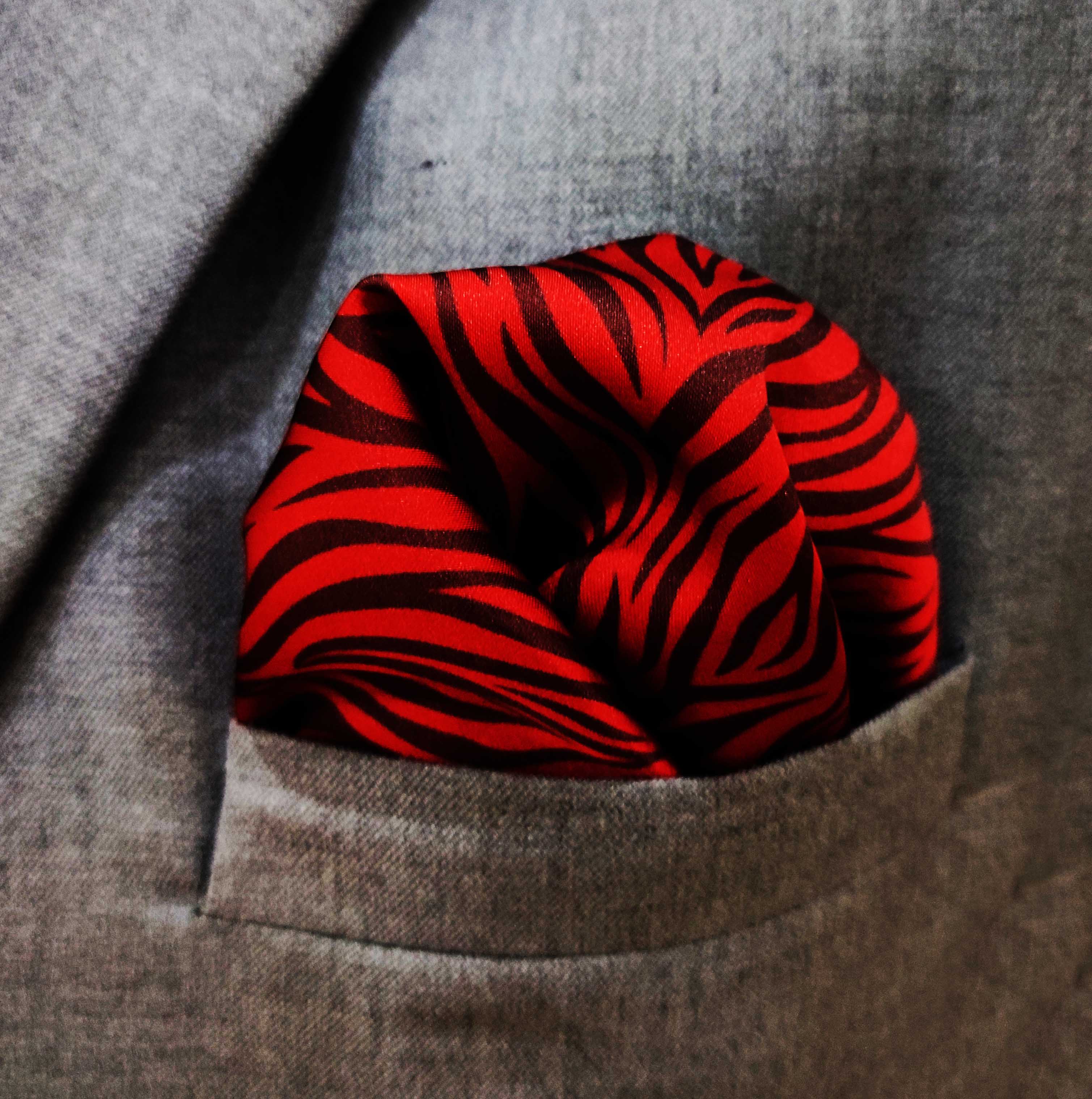 Red Velvet - Silk Pocket Square by Monzoro – view 3
