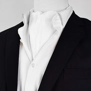 Pearl White Paradigm Silk Ascot by Monzoro – view 2
