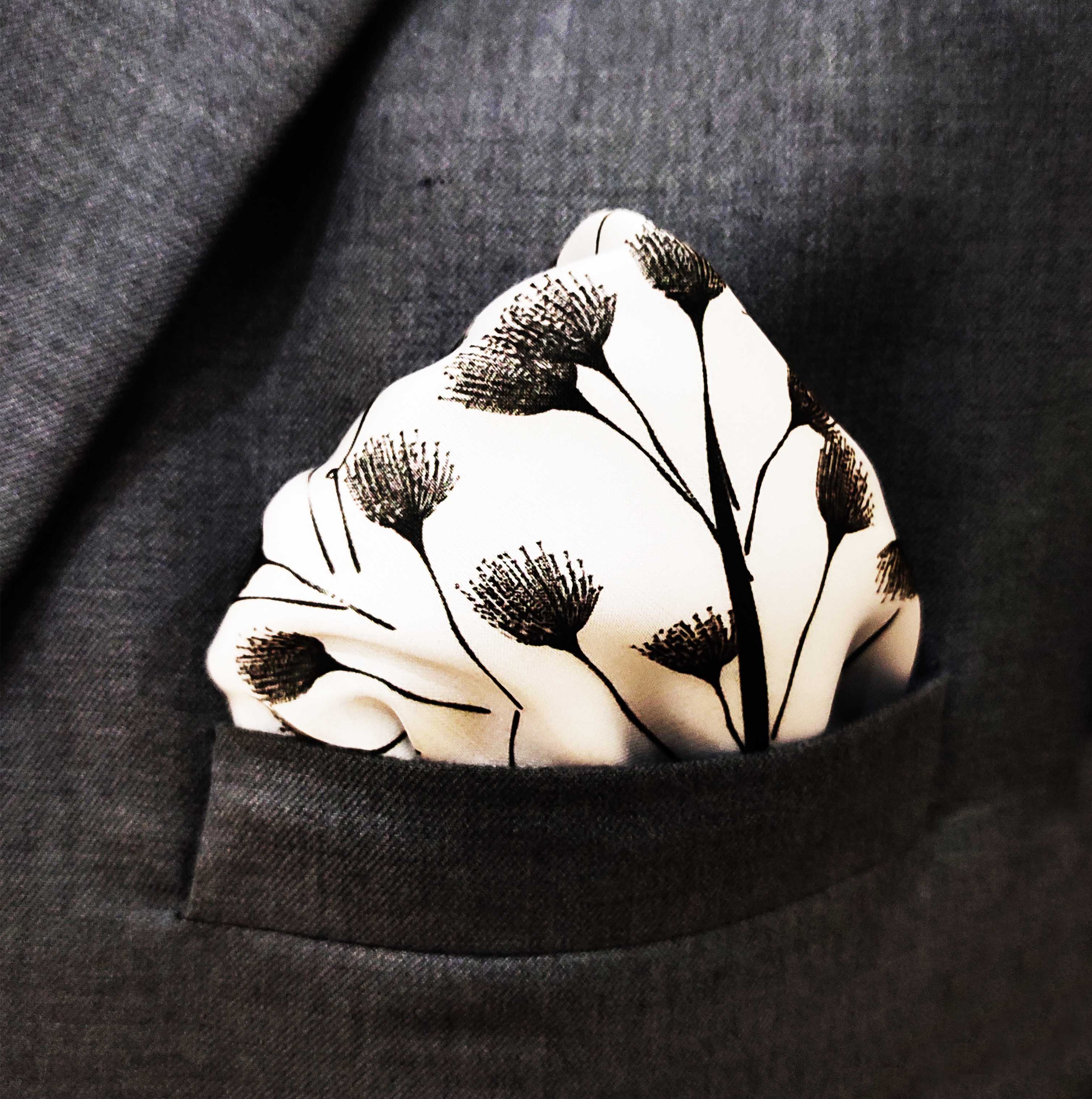 Modern Floral - Silk Pocket Square by Monzoro – view 3