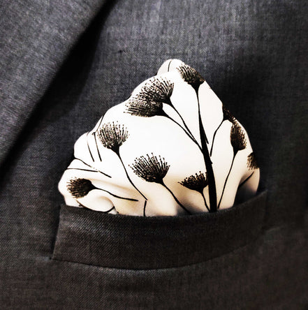 Modern Floral - Silk Pocket Square by Monzoro – view 3