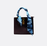 Blue Tie dye - silk twilly scarves
