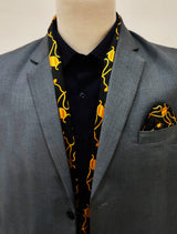 INDIAN NECKLACE PATTERN SILK SCARF And Pocket square set