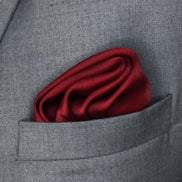 Bordeaux Wine Solid - Silk Pocket Square by Monzoro – view 4