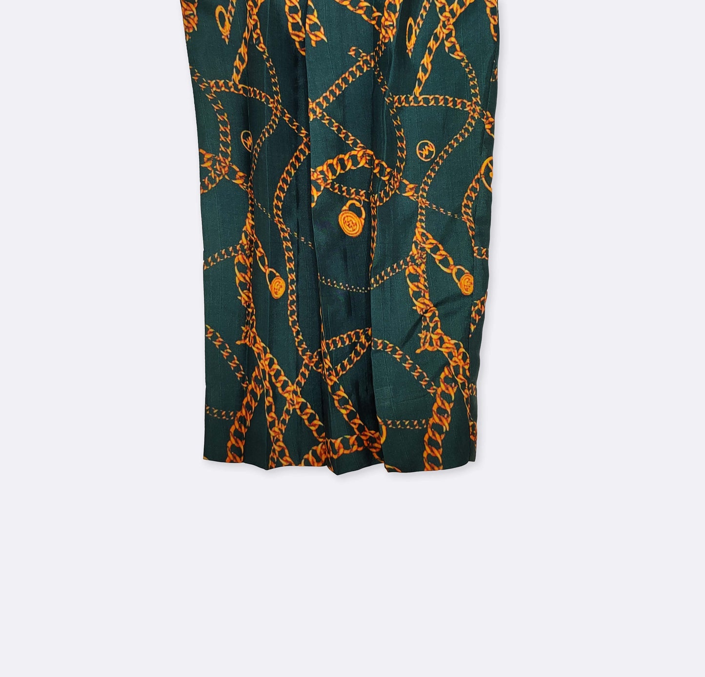 pleated chain loop trouser