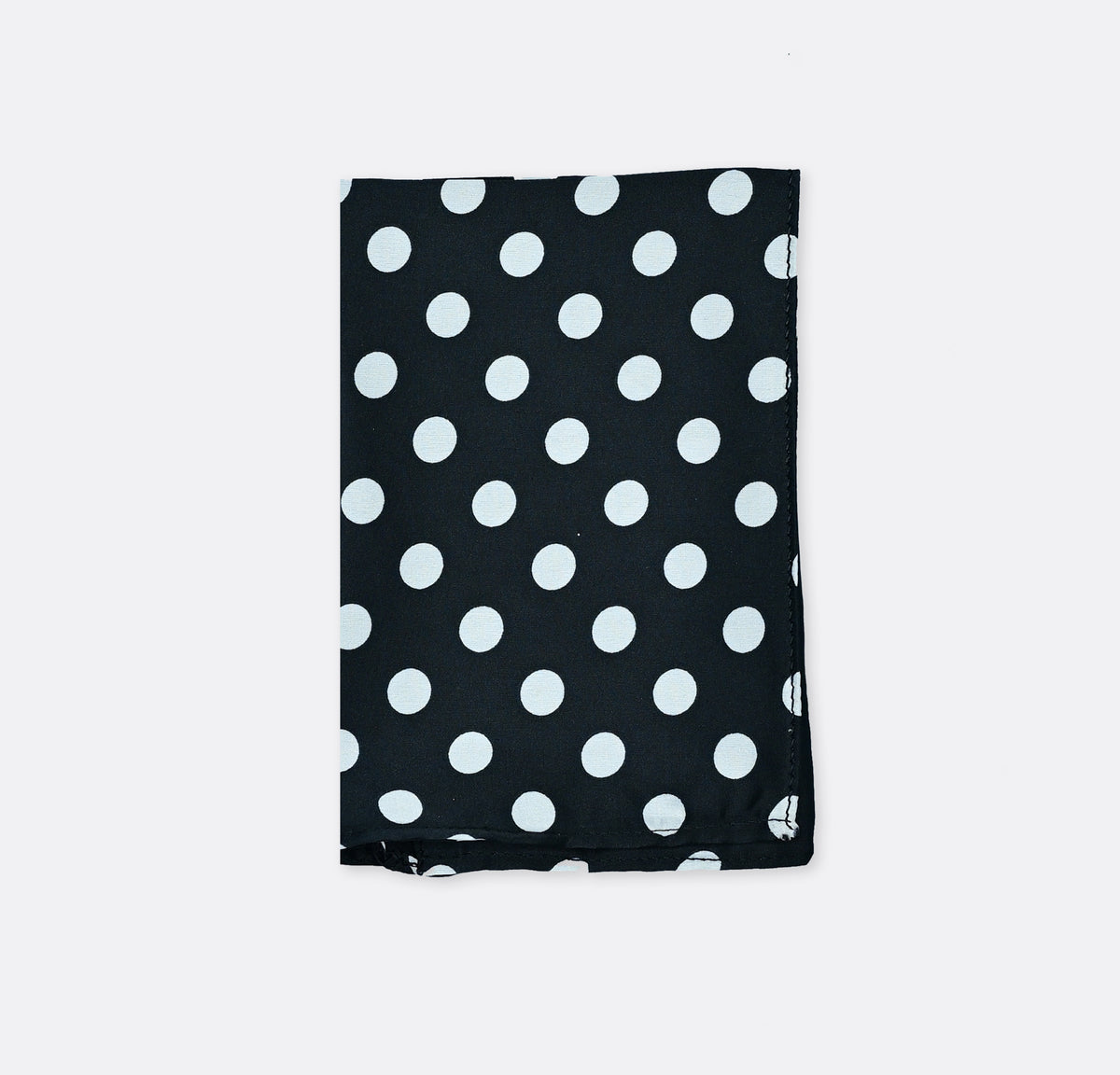 Black Base Polka - Silk Pocket Square by Monzoro – view 2