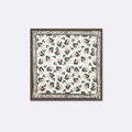 Pink & Grey Floral - Silk Pocket Square by Monzoro
