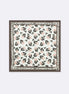 Pink & Grey Floral - Silk Pocket Square by Monzoro
