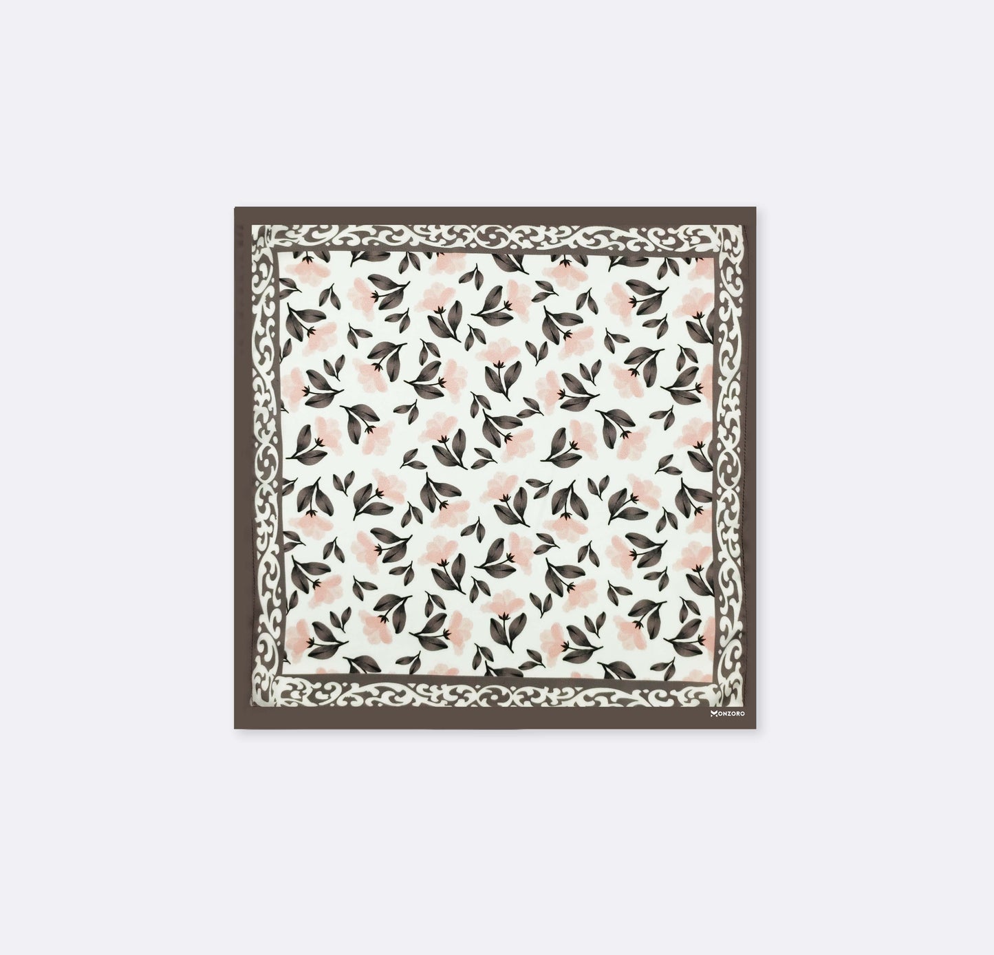 Pink & Grey Floral - Silk Pocket Square