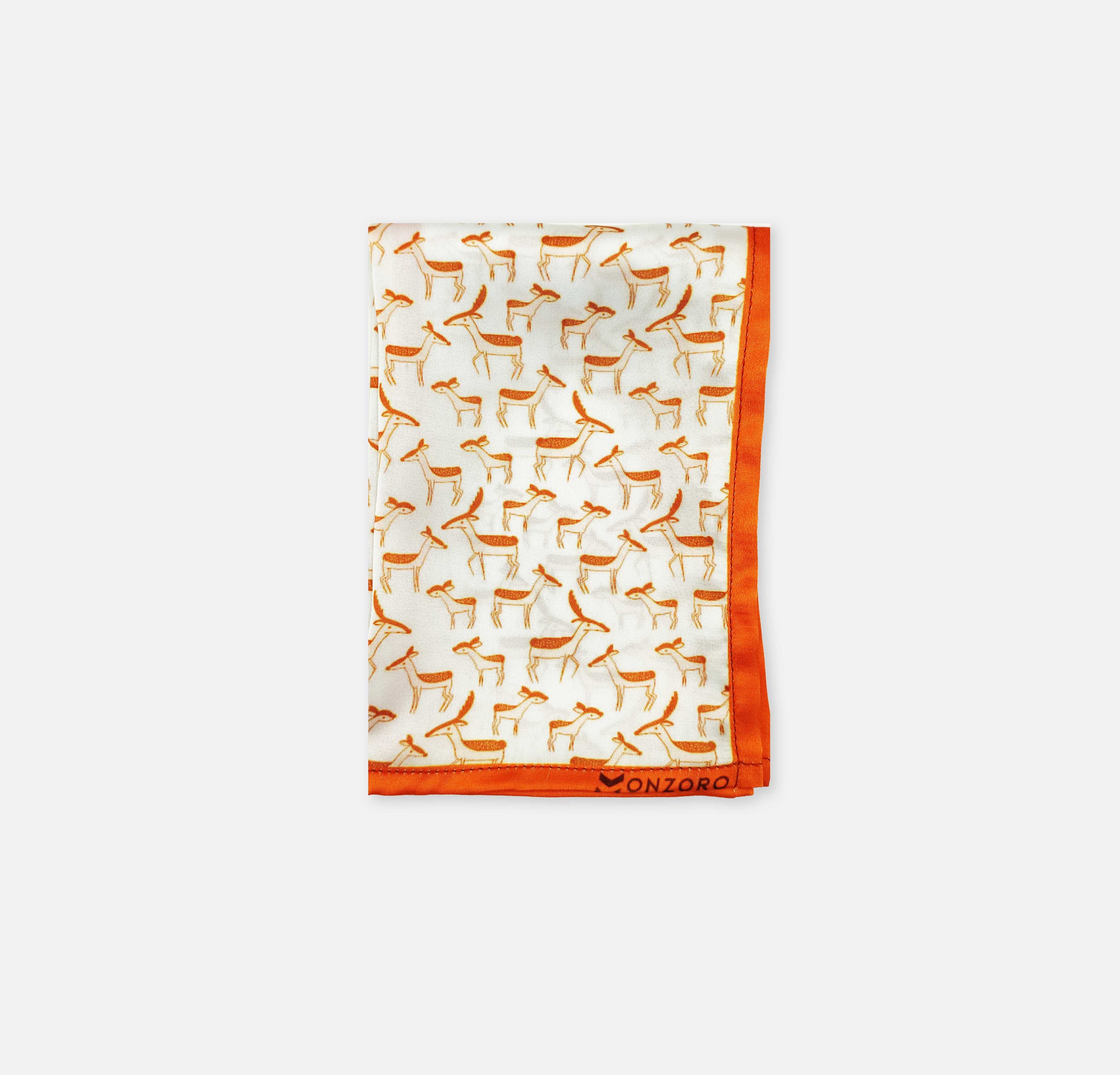 Animated Deer - Silk Pocket Square by Monzoro – view 2
