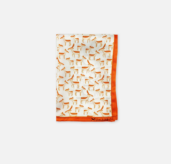 Animated Deer - Silk Pocket Square by Monzoro – view 2