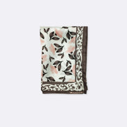 Pink & Grey Floral - Silk Pocket Square by Monzoro – view 2