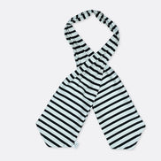 Black & White Stripes Silk Ascot by Monzoro – view 3
