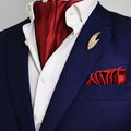 Bordeaux Wine - Men Silk Ascot and Pocket Square Set by Monzoro