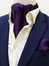 Royal Purple - Men Silk Ascot and Pocket Square Set by Monzoro