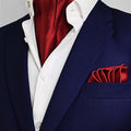 Bordeaux Wine - Men Silk Ascot and Pocket Square Set by Monzoro