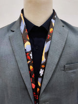 WINTER BIRDS AND AUTUMN LEAVES - silk scarves