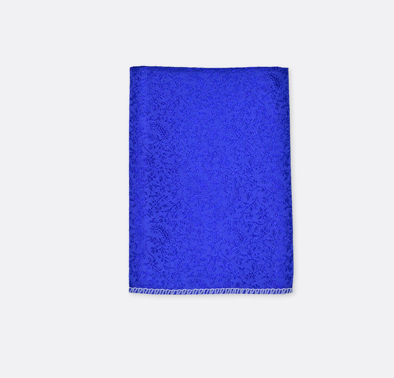 Royal Blue Self Tie & Pocket Square Set