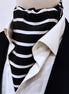 Black with White - Silk Men Ascot by Monzoro