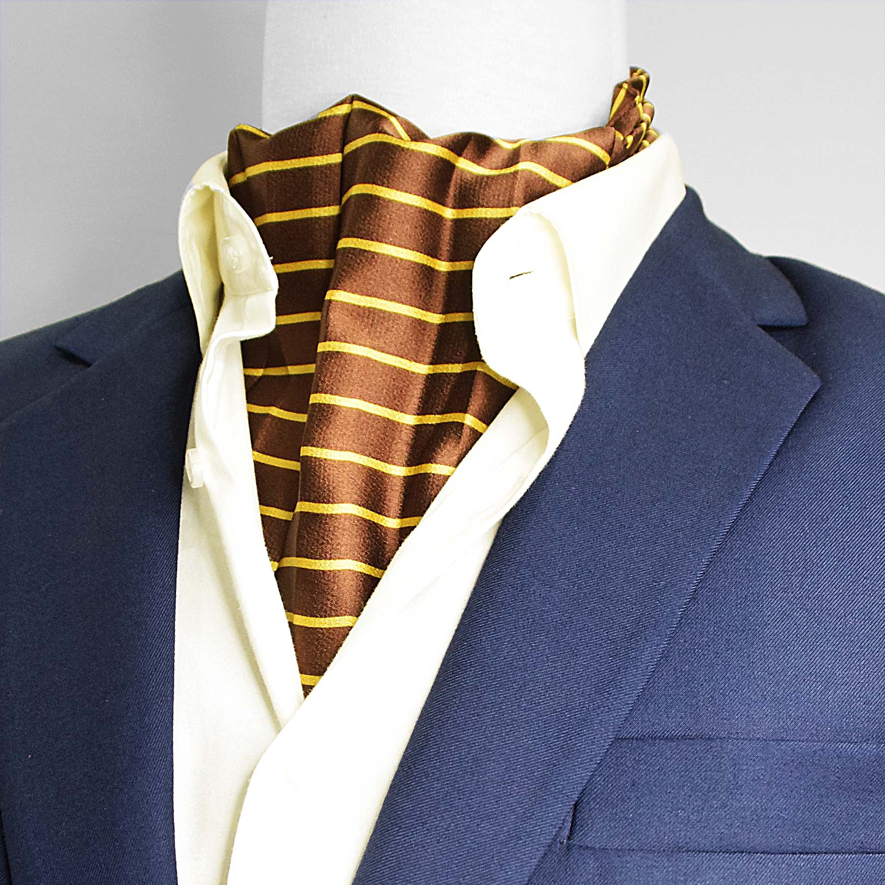Yellow Cane Hazel Silk Ascot by Monzoro