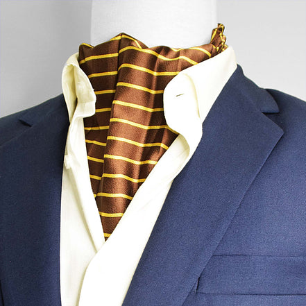 Yellow Cane Hazel Silk Ascot by Monzoro