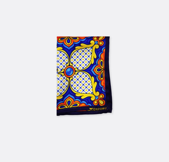 Mexican Talavera - Silk Pocket Square by Monzoro – view 2