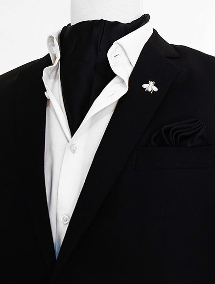 The Black Matter Silk Ascot Set by Monzoro – view 2