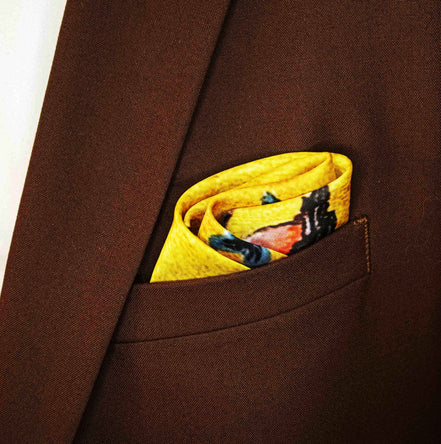 Morning Bird – Silk Pocket Square by Monzoro – view 6