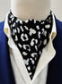 Black and White Leopard Silk Ascot by Monzoro