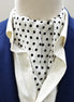 Snow White Base Polka Silk Ascot by Monzoro
