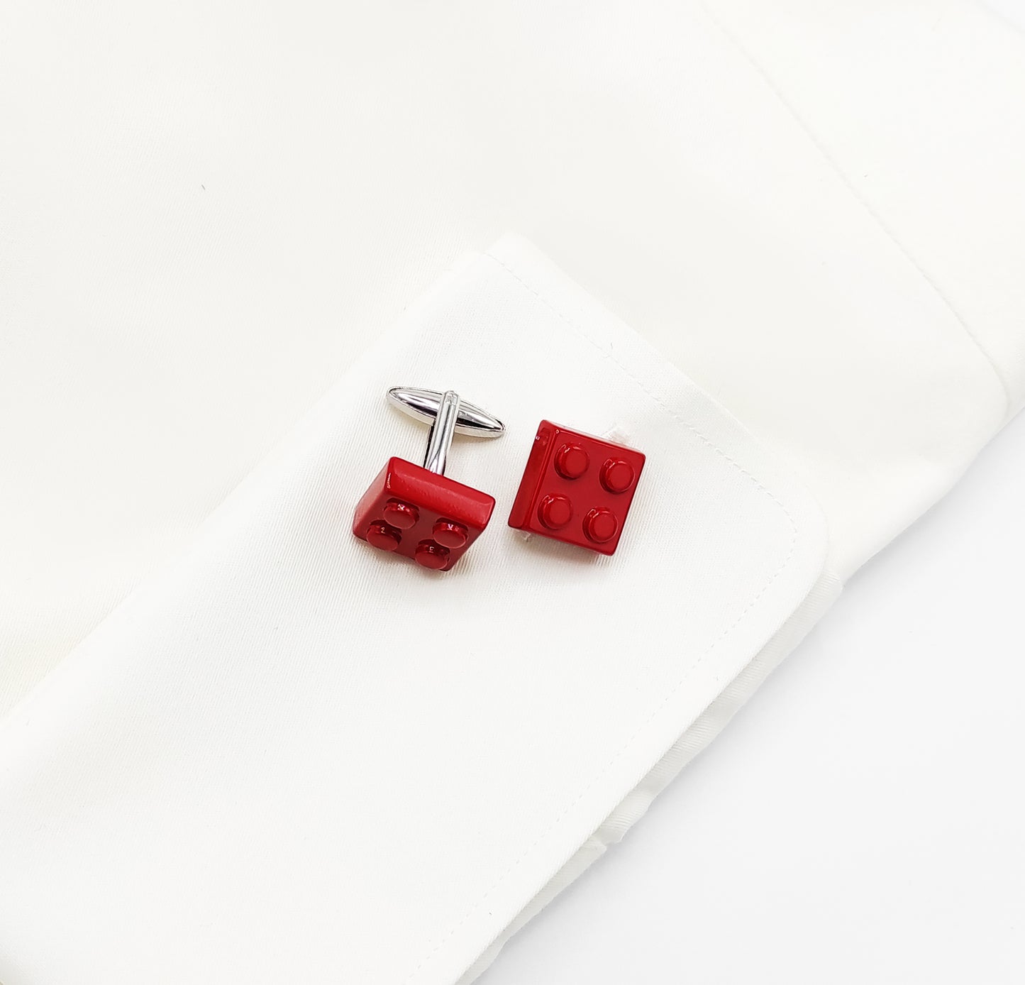 Building Block Red – Metal Cufflinks