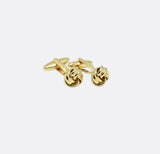 Mini Weave Knot - Golden Cufflinks