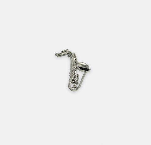Silver Saxophone - Metal Lapel Pins
