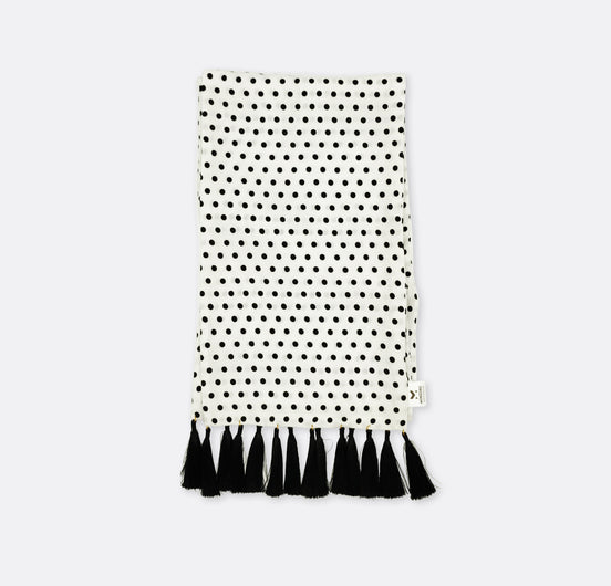 Snow White Base Polka Silk Men Scarf by Monzoro – view 2