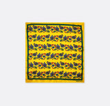 Paisley and Floral Mustard - Silk Pocket Squares