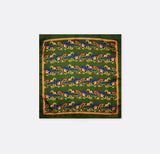 Olive Green Paisley and Floral - Silk Pocket Squares