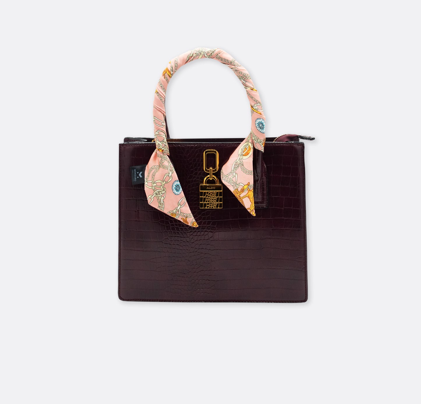 Curb and Link Chain Art - Silk Twilly Scarf