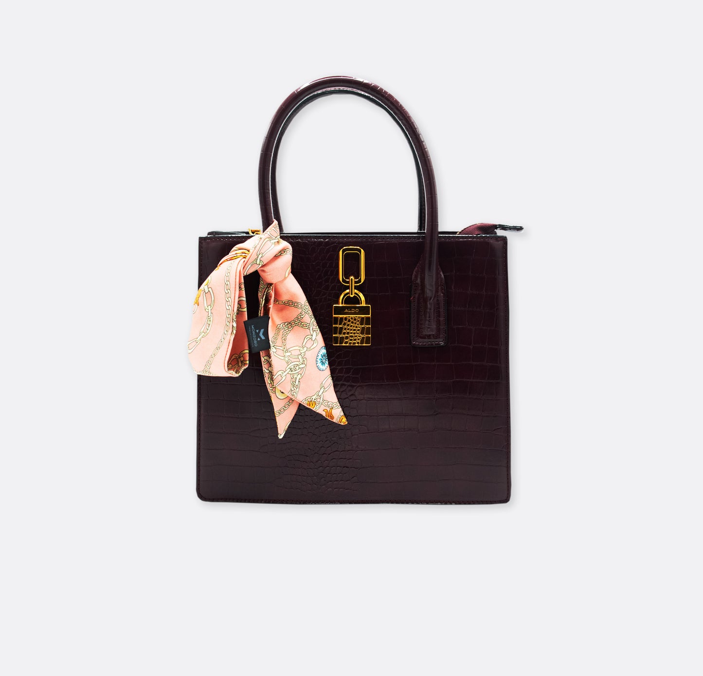 Curb and Link Chain Art - Silk Twilly Scarf