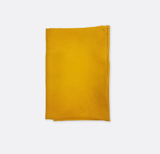 Mustard Solid Silk Pocket Square by Monzoro – view 2