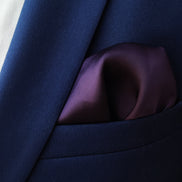 Dark Mauve Solid Silk Pocket Square by Monzoro – view 3